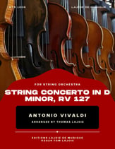 String Concerto in D Minor, RV 127 Orchestra sheet music cover